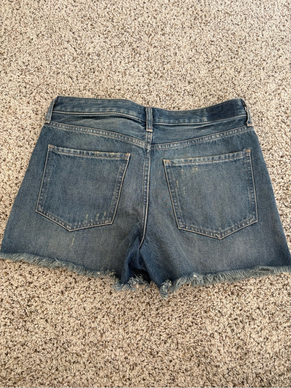 Express Mid Rise Distressed Shorts - Picture 4 of 5